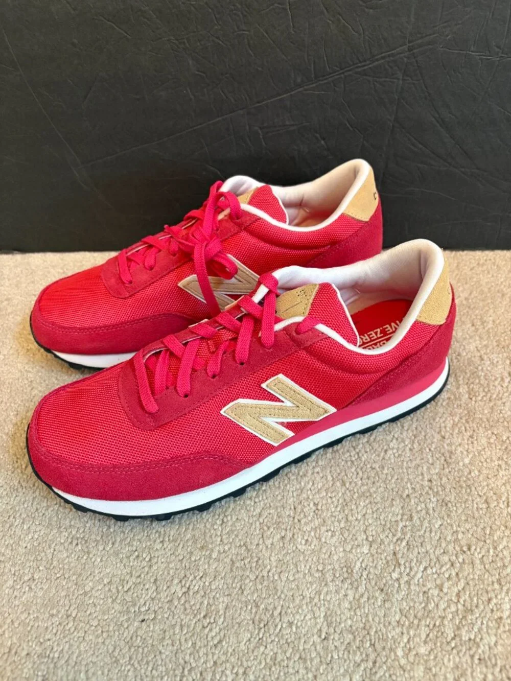 New Balance 501 Women's Running Walking Sneakers Size 12 Pink Tan NWOT